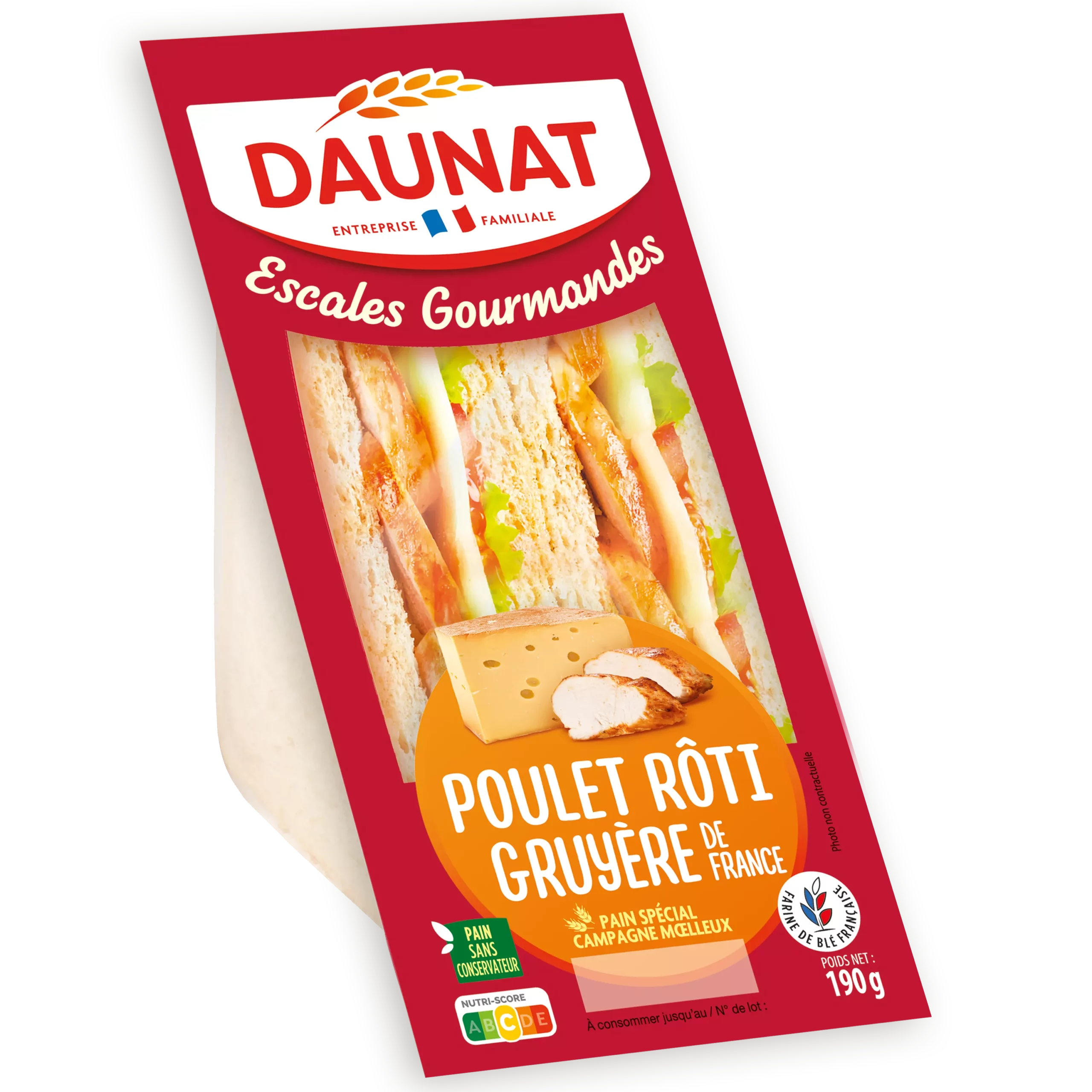 Escales Gourmandes Poulet Roti Gruyere IGP 190g