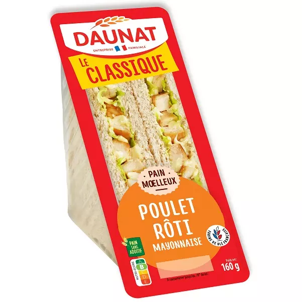 LE CLUB CLASSIQUE POULET ROTI MAYONNAISE 160G