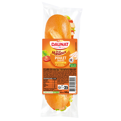 LE MOELLEUX MINI DAUNAT POULET CRUDITES