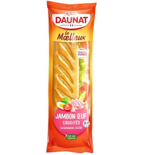 Daunat Le Moelleux Jambon Œuf Crudités