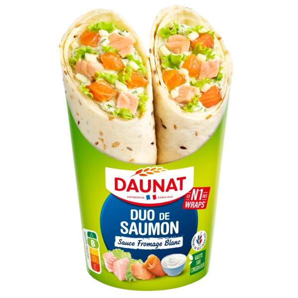 BE WRAPPY Wrap duo de saumon sauce yaourt aux herbes 190g