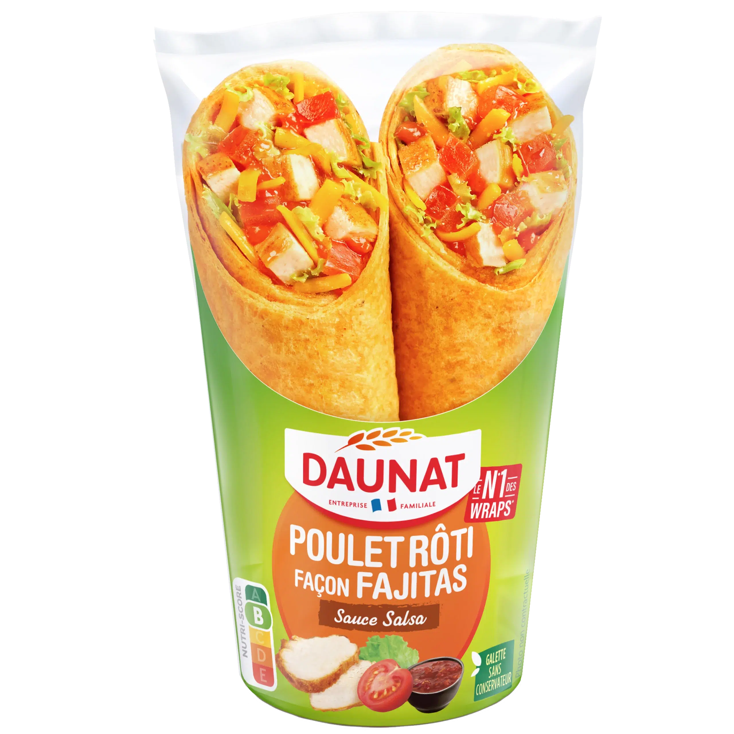Wrap Daunat POULET ROTI FAJITAS 190G