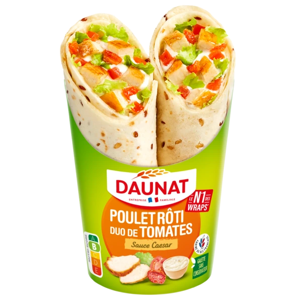 BE WRAPPY Wrap Poulet roti et sauce caesar 190g