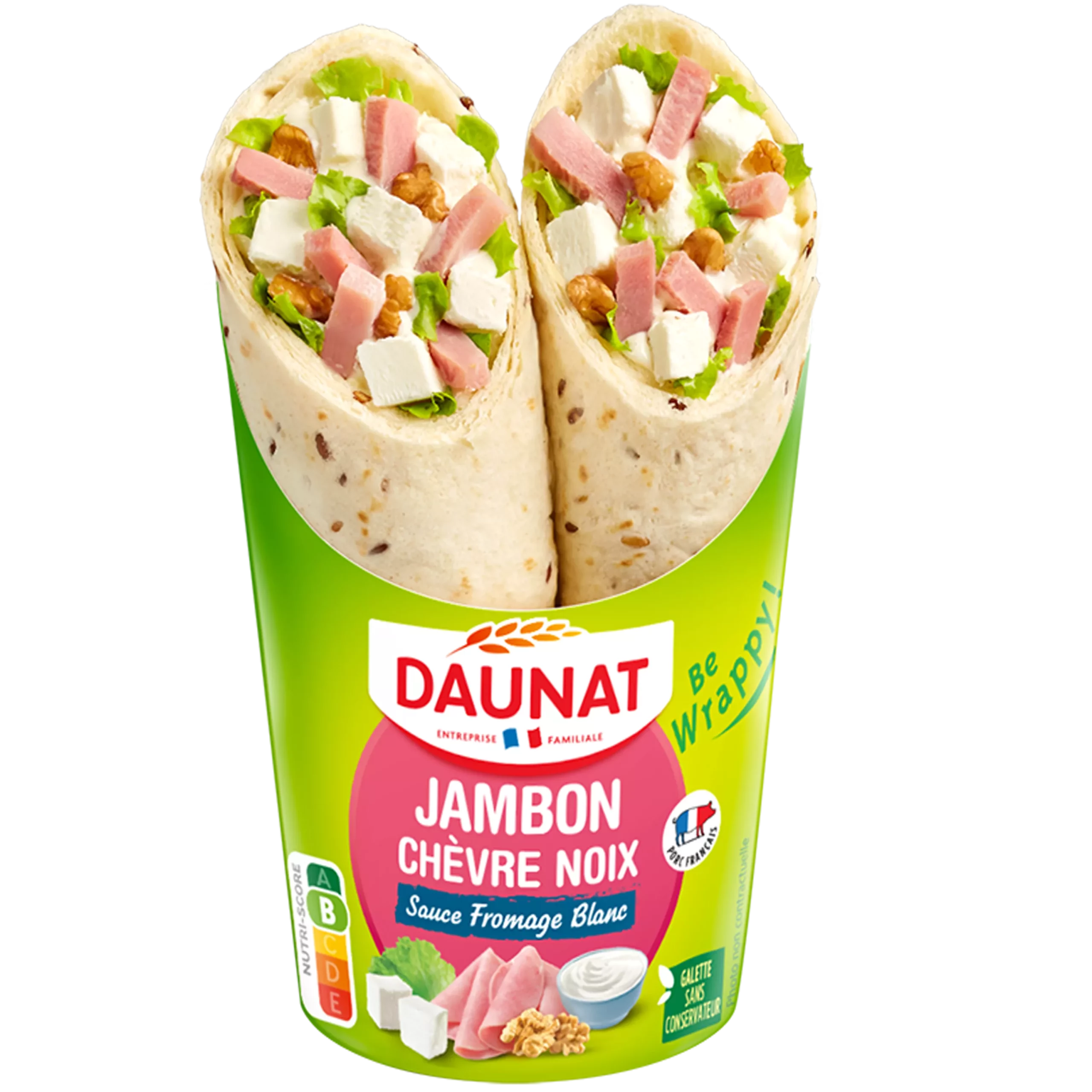 BE WRAPPY Wrap Jambon chevre noix 190g