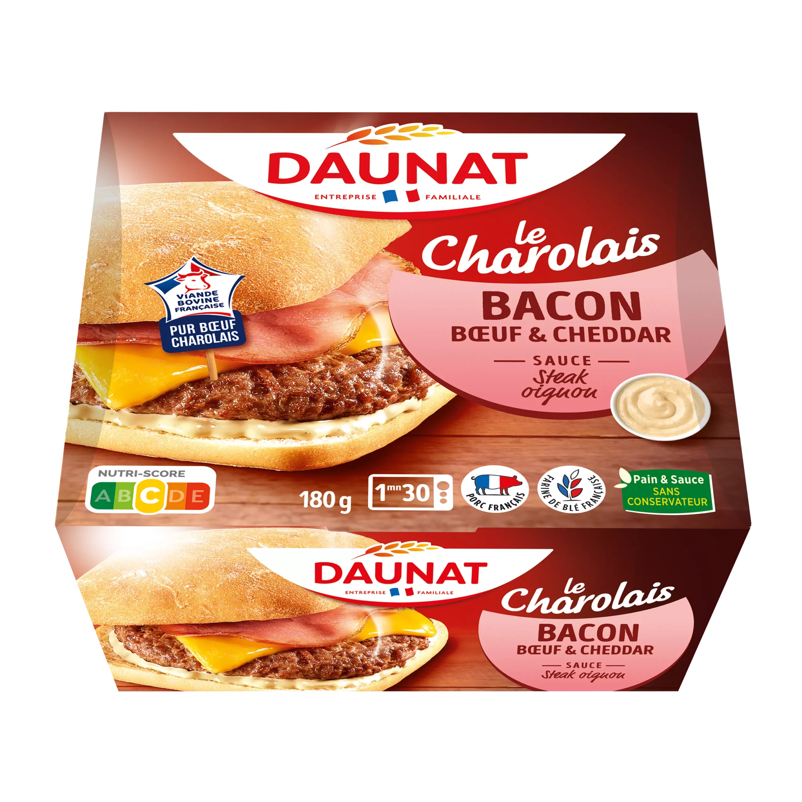 BURGER BOEUF Charolais Bacon Cheddar sauce burgeBURGER BOEUF Charolais Bacon Cheddar sauce steak oignon