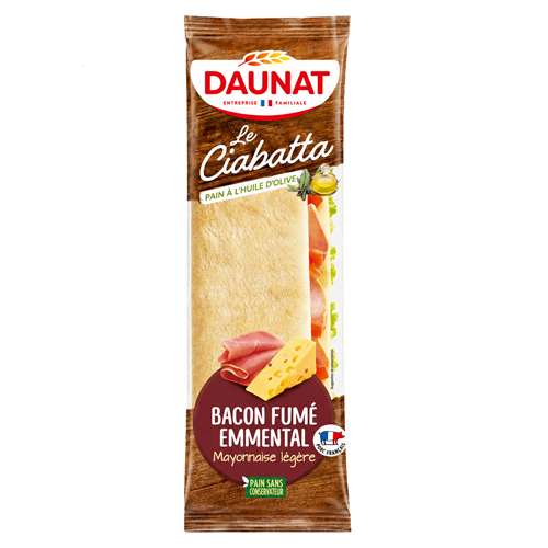 DAUNAT LE CIABATTA BACON EMMENTAL