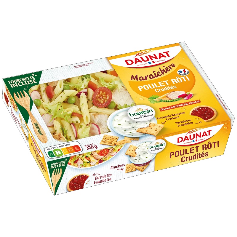 SALADE PLATEAU FRAICHEUR repas Maraichere Poulet Tartinade Fromage frais 320g