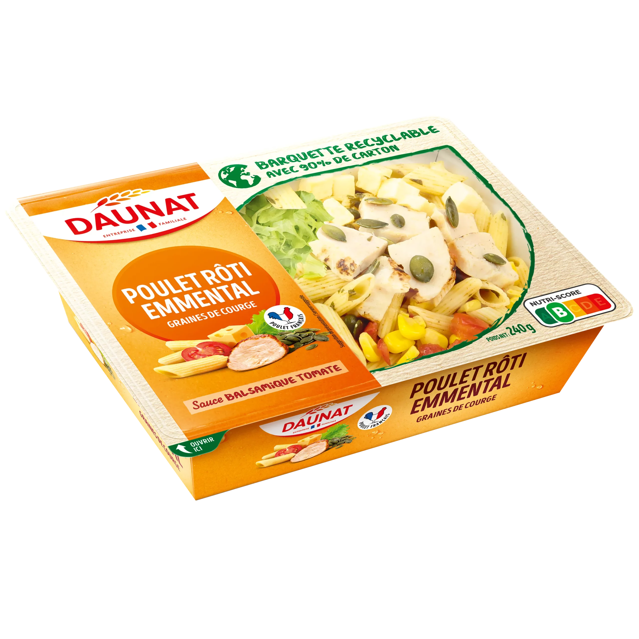 SALADE Ecobowl poulet roti emmental GRAINES DE COURGE 240G