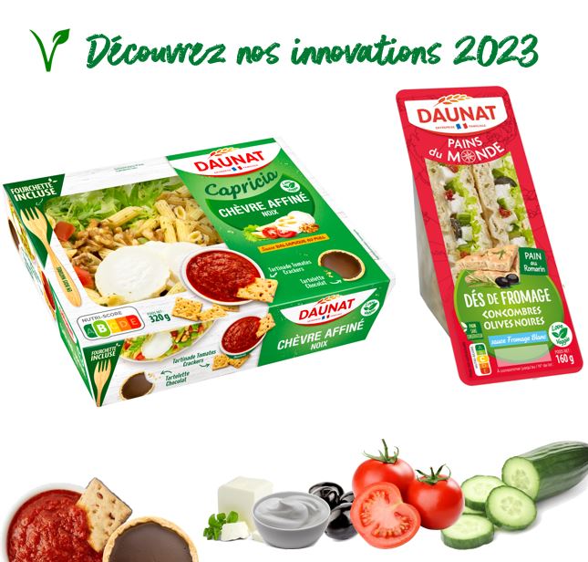 Les innovations veggie 2023 de chez Daunat