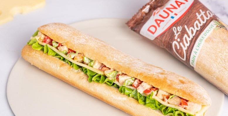 BAGUETTE LE CIABATTA POULET ROTI GRUYERE 200G DAUNAT