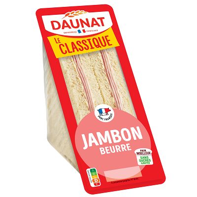 LE CLASSIQUE JAMBON BEURRE 135G DAUNAT