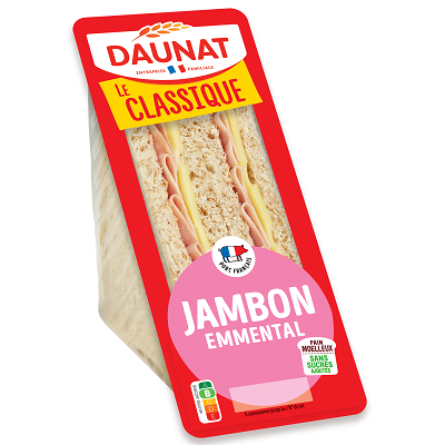 LE CLUB CLASSIQUE JAMBON EMMENTAL 160g DAUNAT
