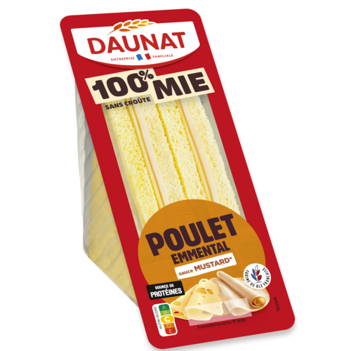 Sandwich Daunat 100MIE POULET EMMENTAL