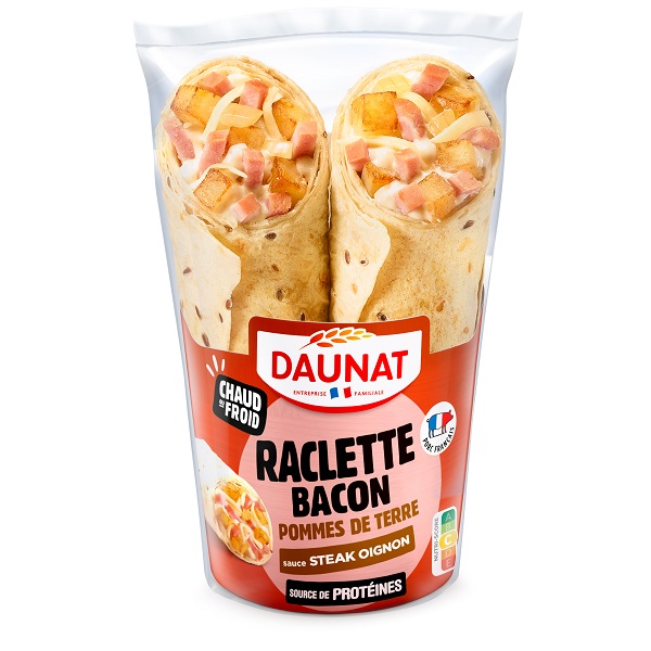 STREET WRAP RACLETTE BACON SAUCE STEAK OIGNON DAUNAT