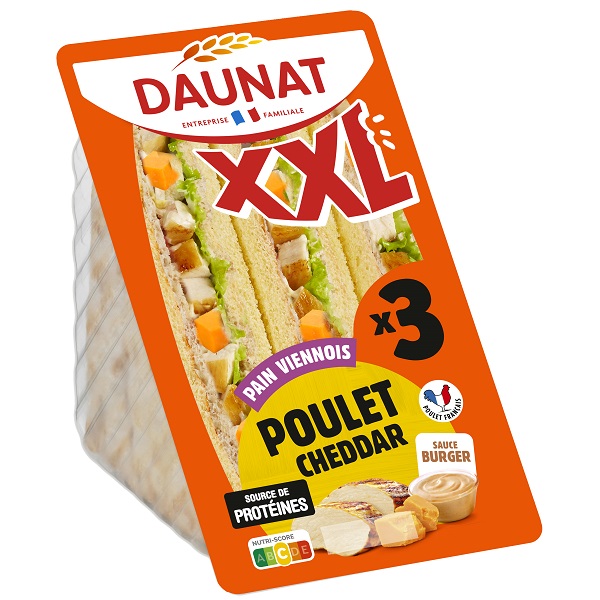 TRIANGLE XXL VIENNOIS POULET CHEDDAR DAUNAT