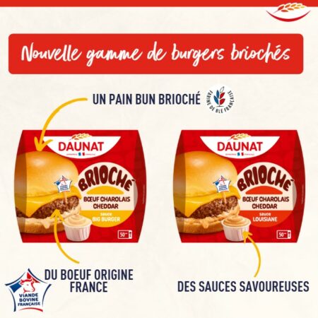 Nouveaux burgers brioches Daunat