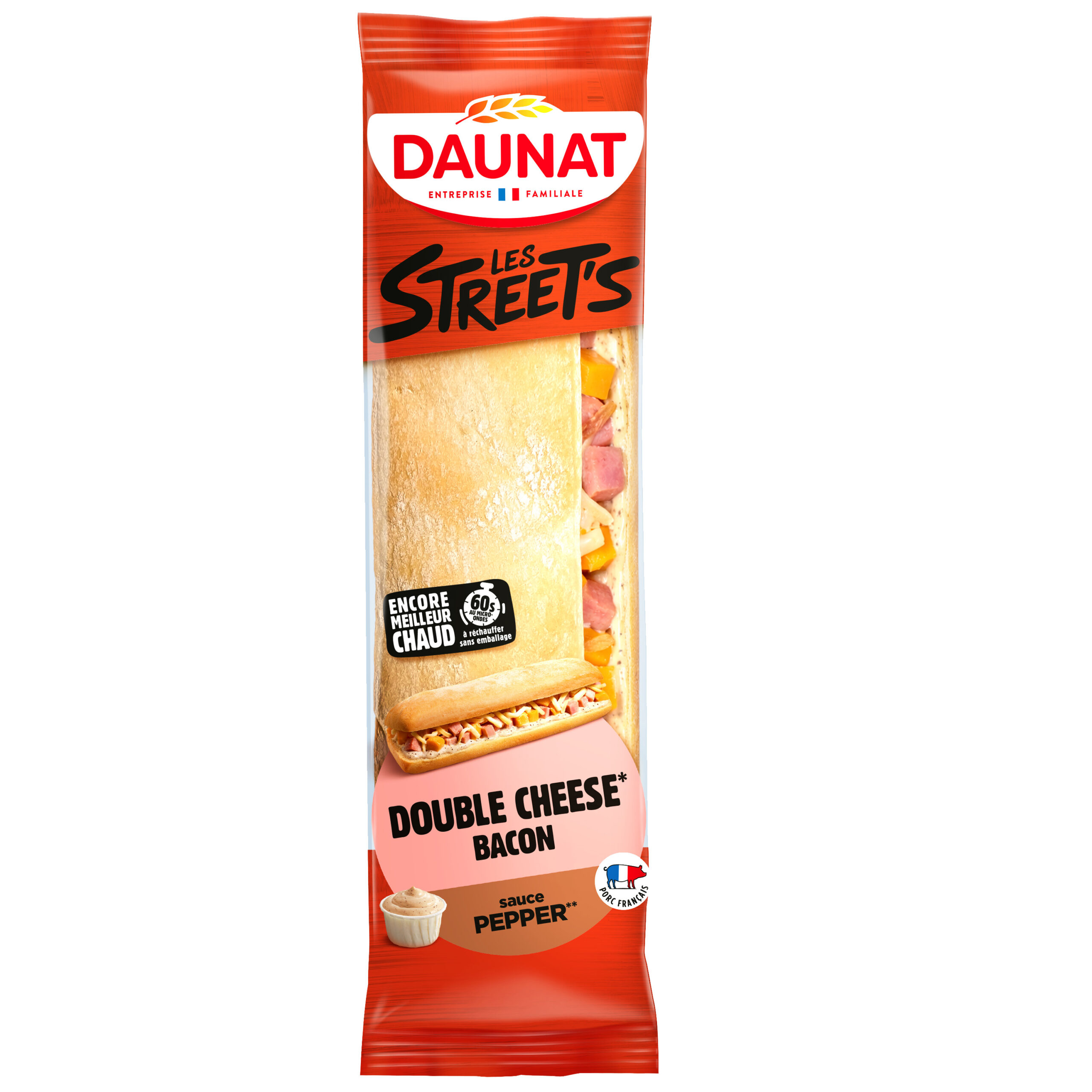 STREET BAGUETTE DOUBLE CHEESE BACON