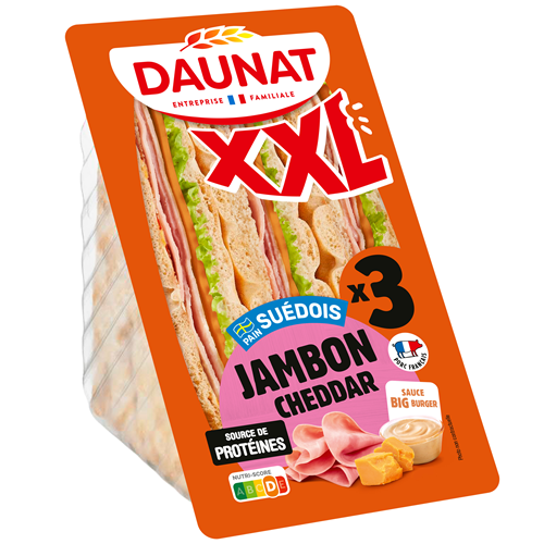 TRIANGLE XXL JAMBON CHEDDAR 230G SUEDOIS
