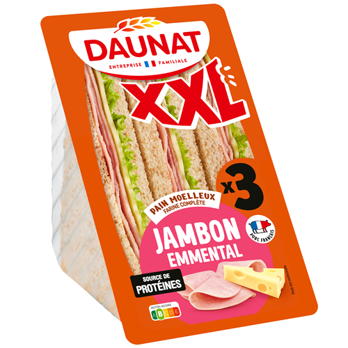 TRIANGLE XXL JAMBON EMMENTAL 230G