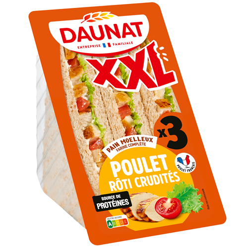 TRIANGLE XXL POULET ROTI CRUDITES 230G