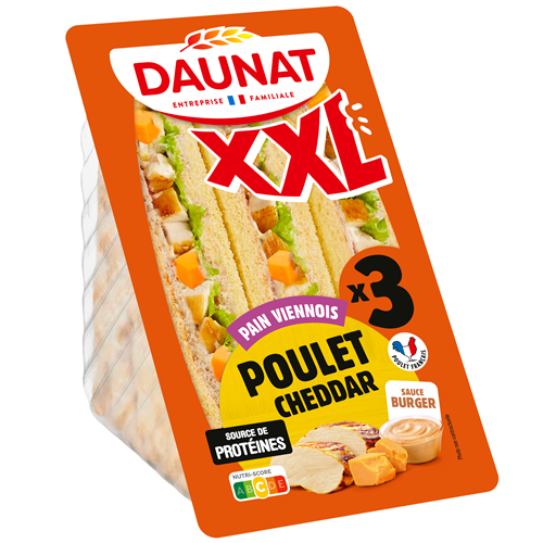 TRIANGLE XXL VIENNOIS POULET CHEDDAR 230G